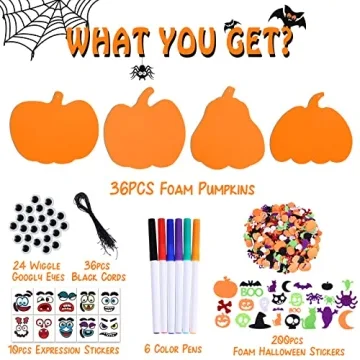 Max Fun Halloween Pumpkin Craft Kit for Kids 312 pcs