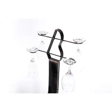 Guitar Shaped 9 Bottle Decorative Wine Holder