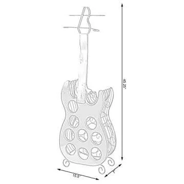 Guitar Shaped 9 Bottle Decorative Wine Holder