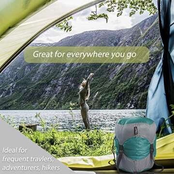 Frelaxy Compression Sack, Ultralight Sleeping Bag Stuff Sack Compression Stuff Sack - Space Saving Gear for Camping, Hiking, Backpacking (Turquoise, M)