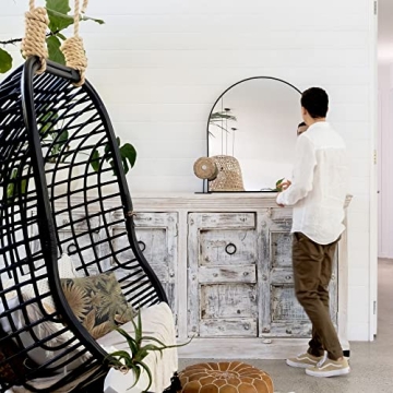 Elegant 33" Black Arched Mirror for Stylish Decor