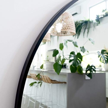 Elegant 33" Black Arched Mirror for Stylish Decor