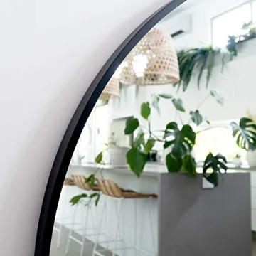 Elegant 33" Black Arched Mirror for Stylish Decor