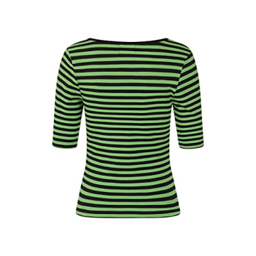 Hell Bunny Warlock Striped Punk Retro Jersey Top