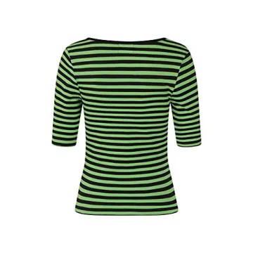 Hell Bunny Warlock Striped Punk Retro Jersey Top