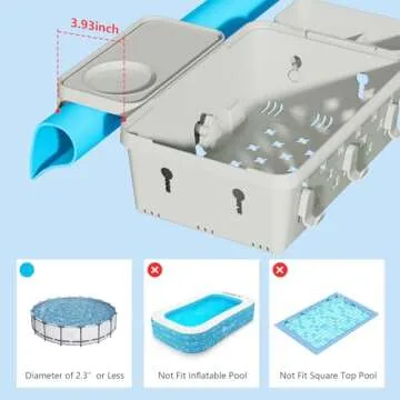 IPOOLTENG Above Ground Pool Basket - XL Poolside Storage