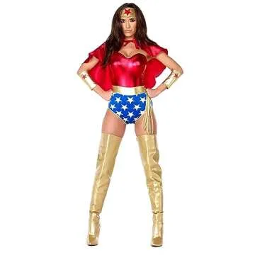Forplay Women's Super Seductress Costume Set, Red, Medium/Large