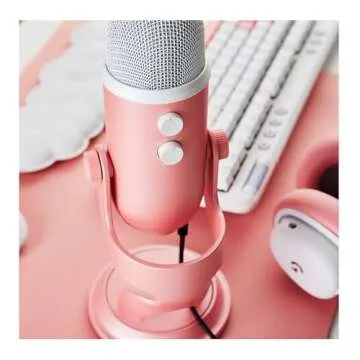 Blue Microphones Yeti USB Microphone Aurora Collection (Pink Dawn) Bundle with Monitor Headphones and Pop Filter (3 Items)