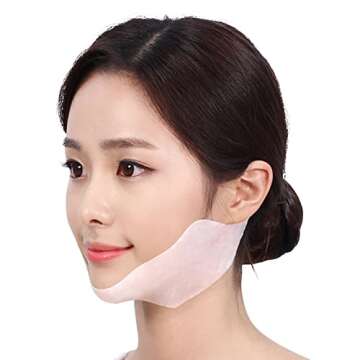 RuBelli Beauty Face Premium 2-Step Chin & Cheek Care | V Line Shaping Face band + 7 Hot Sheets | For...