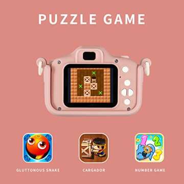 Snowall Cat Gift Camera for Girls,Preschool Digital Camera,Kids Camera for 3-8 Years Old Kids Boys Girls,Christmas Birthday Gifts with 32GB SD Card（Pink Cat）