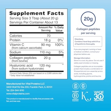 Buy Vital Proteins Collagen Peptides with Hyaluronic Acid