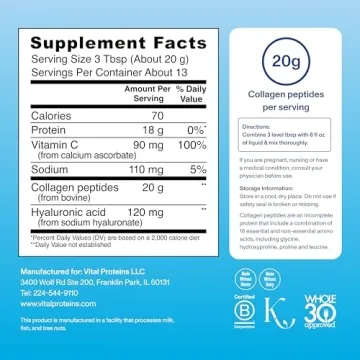 Buy Vital Proteins Collagen Peptides with Hyaluronic Acid