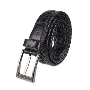 Dockers Men's Leather Braided Belt - Adjustable & Stylish for Every Outfit
