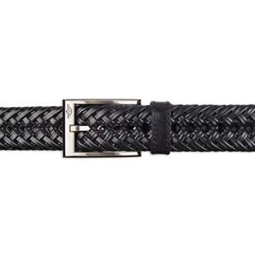 Dockers Men's Leather Braided Belt Adjustable Stylish