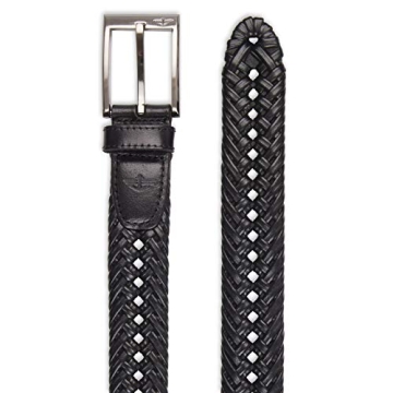 Dockers Men's Leather Braided Belt Adjustable Stylish