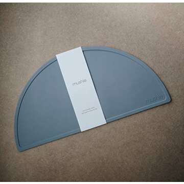 mushie Silicone Placemat for Kids | BPA-Free Non-Slip Design (Tradewinds)