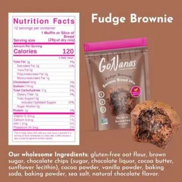 GoNanas Fudge Brownie Banana Bread Mix - Gluten Free & Vegan