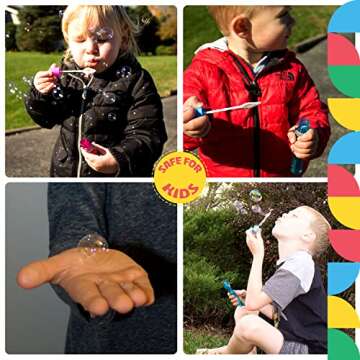 Dazzling Toys Bubble Test Tube – Pack of 6 Bubble Wands with Liquid Tubes for Kids, Cool Outdoor Game Supplies for Children, Party Favor Stuff, Gifts for New Year & Birthday, Summer Toy for Toddler