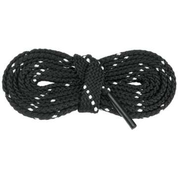 Elerevyo Polka Dots Flat Shoelaces - 2 Pairs, 140cm, Black-White