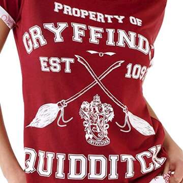 Harry Potter Womens Quidditch Pajamas X-Large Multicolored
