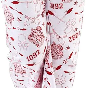 Harry Potter Womens Quidditch Pajamas X-Large Multicolored