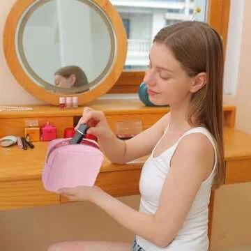 YogoRun Pink Small Makeup Bag - Perfect Travel Pouch