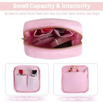 YogoRun Pink Small Makeup Bag - Perfect Travel Pouch