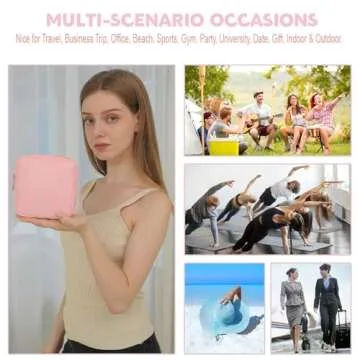 YogoRun Pink Small Makeup Bag - Perfect Travel Pouch