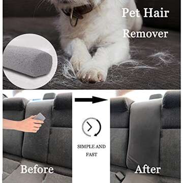 Tvwen Pet Hair Remover, Remove Dog, Cat, and Other Pet Hair from Furniture, Carpet, Bedding, and Clothing. for Dogs, Cats, Rabbits Horses & More (1 Pack)