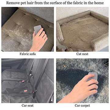 Tvwen Pet Hair Remover, Remove Dog, Cat, and Other Pet Hair from Furniture, Carpet, Bedding, and Clothing. for Dogs, Cats, Rabbits Horses & More (1 Pack)