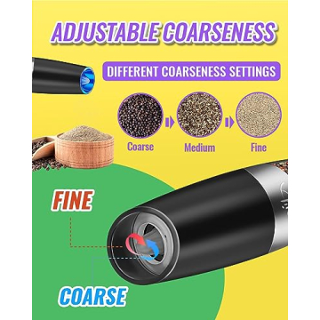 Gravity Electric Salt and Pepper Grinders with LED Light