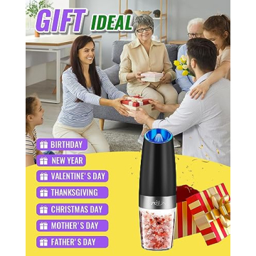 Gravity Electric Salt and Pepper Grinders with LED Light