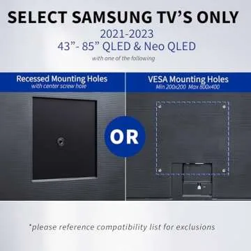 VIVO Micro-Gap Flat TV Wall Mount Designed for 43 to 85 inch 2021-2023 Samsung Neo QLED (Excluding QN95C Series), and More, Ultra Slim Profile, Mount-TVSG1