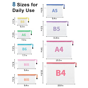 JARLINK 40pcs Waterproof Zipper Pouches for Organizing