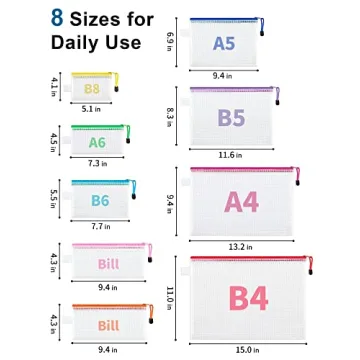 JARLINK 40pcs Waterproof Zipper Pouches for Organizing