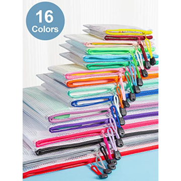 JARLINK 40pcs Waterproof Zipper Pouches for Organizing