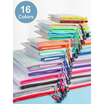 JARLINK 40pcs Waterproof Zipper Pouches for Organizing