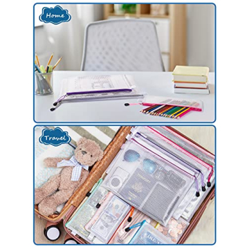 JARLINK 40pcs Waterproof Zipper Pouches for Organizing