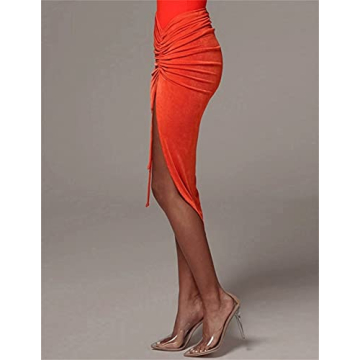 PRIMODA Women's Stylish Asymmetrical Midi Skirt - Versatile & Trendy