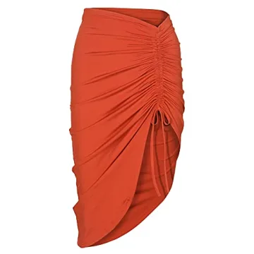 PRIMODA Women's Stylish Asymmetrical Midi Skirt - Versatile & Trendy