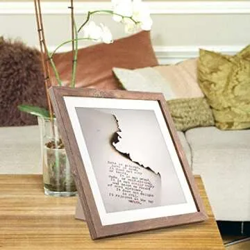 TOFOREVO 10x10 Square Picture Frames Set of 6 Rustic Wood Grain Photo Frame for Gallery Wall Mounting or Tabletop Display