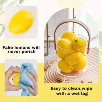 Toopify 20pcs Artificial Lemons for Home Decor