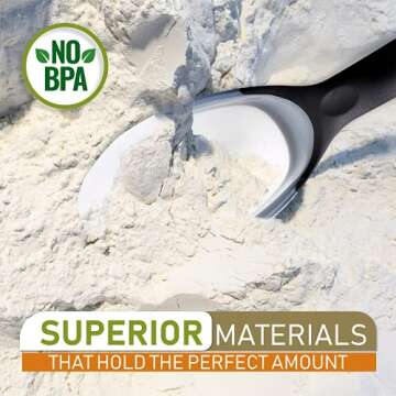 Spring Chef Magnetic Ice Scoop for Freezer - BPA-Free Flexi-Plastic Popcorn Scoop with Soft Grip Handle - Dishwasher Safe Ice Scooper - Kitchen Food Scooper for Flour, Grains, Candy, Pet Food - Black