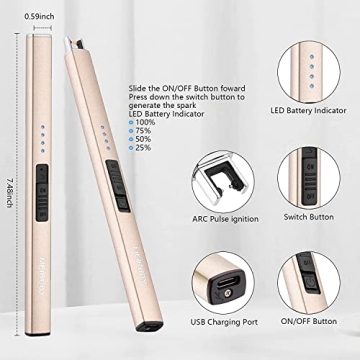 MEIRUBY Electric Candle Lighter - Rechargeable & Windproof