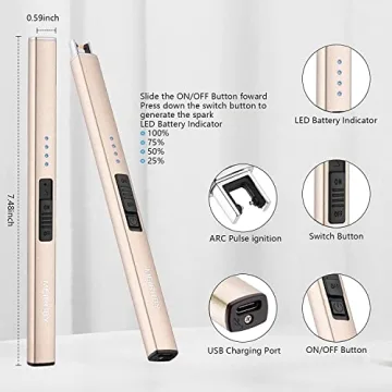 MEIRUBY Electric Candle Lighter - Rechargeable & Windproof