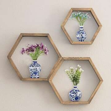 Dandat 8 Pcs Chinoiserie Bud Vases Ceramic Small Blue and White Floral Chinese Porcelain Vase Set for Shelf Table Centerpieces Home Decor(Vintage)