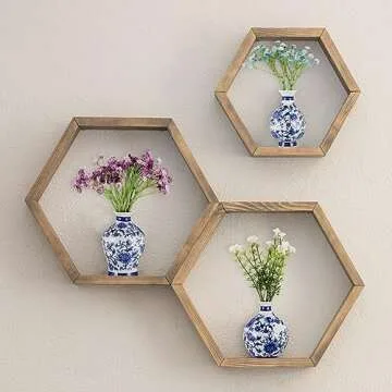 Dandat 8 Pcs Chinoiserie Bud Vases Ceramic Small Blue and White Floral Chinese Porcelain Vase Set for Shelf Table Centerpieces Home Decor(Vintage)