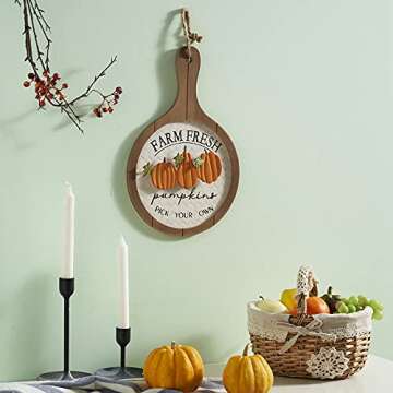 HOMirable Fall Wooden Sign for Thanksgiving & Autumn Decor