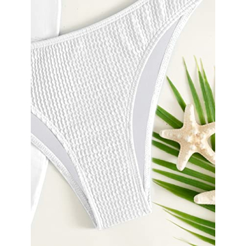 Stylish MakeMeChic Women's Halter Bikini Set with Cover Up