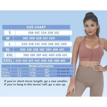AKAMC Women's Zip Front Sport Bras,Adjustable Straps Padded Criss Cross Cropped Bras for Yoga Workout Fitness,X-Large